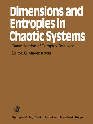 cover image of Dimensions and Entropies in Chaotic Systems